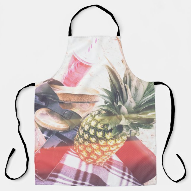 Pineapple beside phone and speaker apron (Front)
