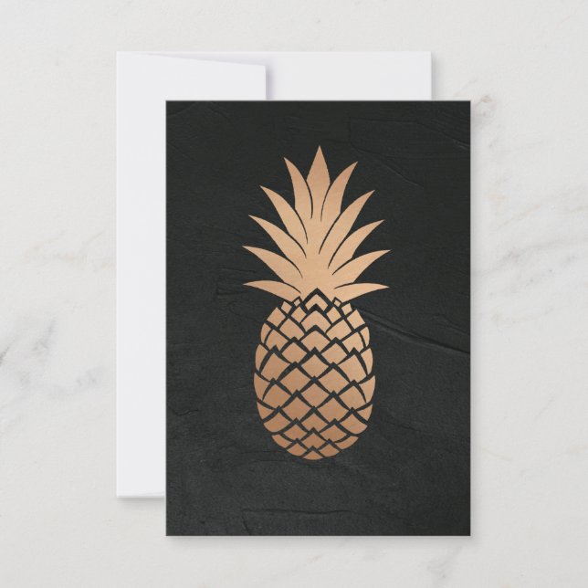 Pineapple Black Gold Tropical Minimalist elegant (Front)