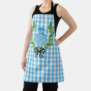 Pineapple Blue & White Ginger Jar Apron