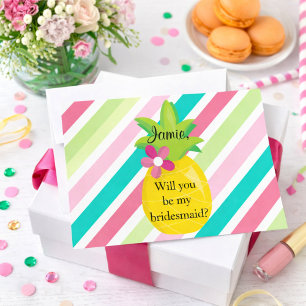 Pineapple Bridesmaid Proposal Invitation