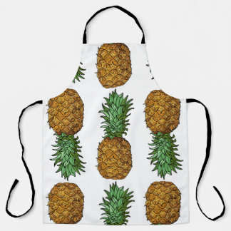 Pineapple Brightness: Summer Tropical Illustration Apron