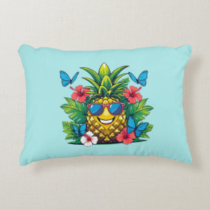 Pineapple Butterfly Hibiscus Decorative Cushion