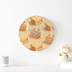 Pineapple Cake Large Clock