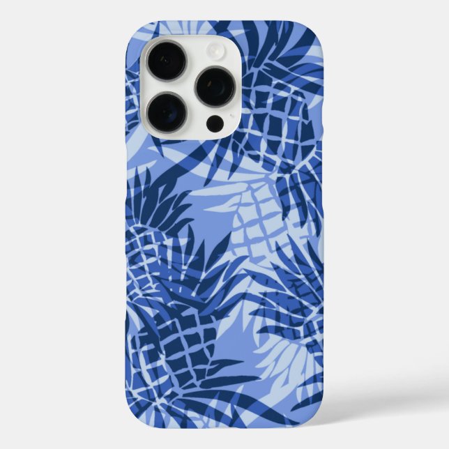 Pineapple Camo Hawaiian Blue Case-Mate iPhone Case (Back)