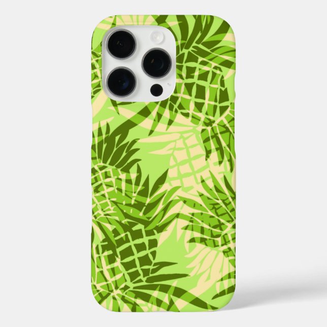 Pineapple Camo Hawaiian Lime Green Case-Mate iPhone Case (Back)