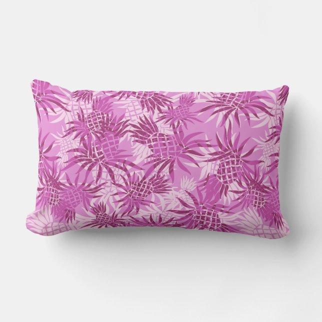 Pineapple Camo Hawaiian Lumbar Pillows (Front)
