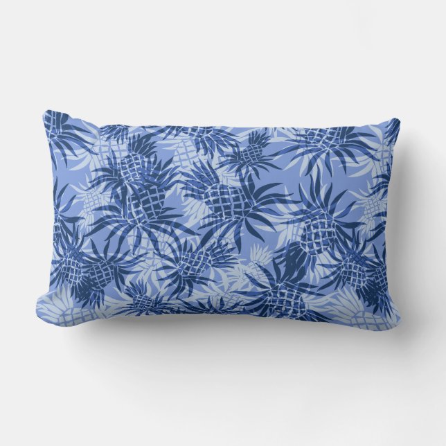 Pineapple Camo Hawaiian Lumbar Pillows (Front)