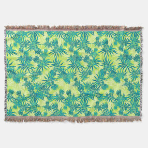 Pineapple Camo Hawaiian Throw Blanket