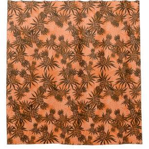 Pineapple Camo Hawaiian Tropical Aloha Shirt Shower Curtain