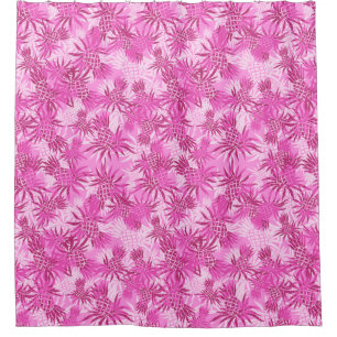Pineapple Camo Hawaiian Tropical Aloha Shirt Shower Curtain