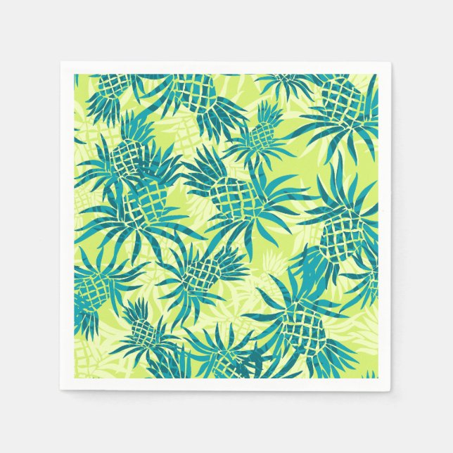 Pineapple Camo Hawaiian Tropical Napkin (Front)