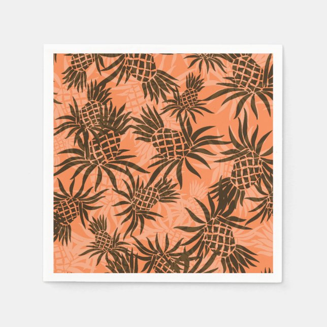 Pineapple Camo Hawaiian Tropical Napkin (Front)