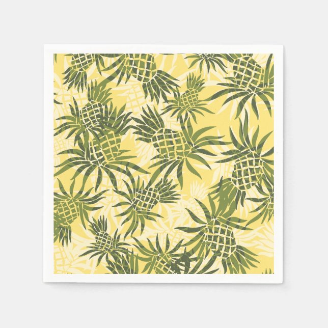 Pineapple Camo Hawaiian Tropical Napkin (Front)