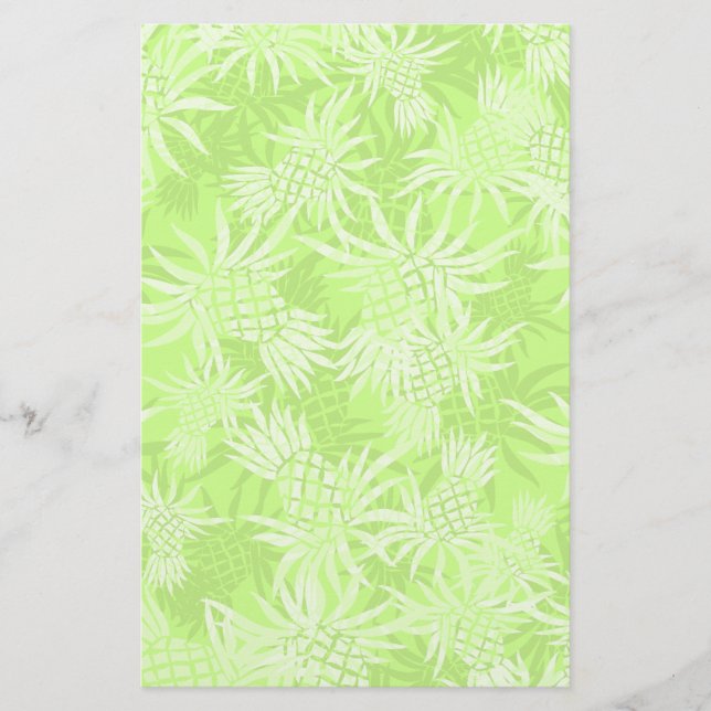 Pineapple Camo Hawaiian Tropical Stationery (Front)