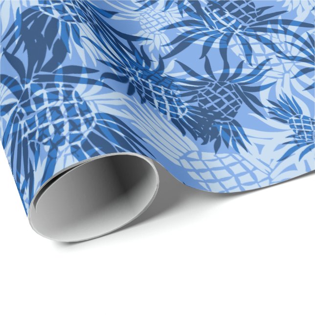 Pineapple Camo Hawaiian Tropical Wrapping Paper (Roll Corner)