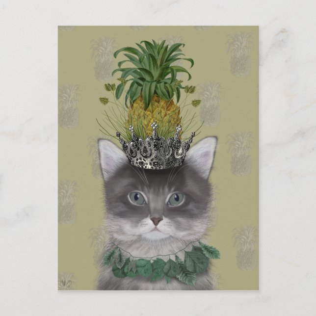 Pineapple Cat Postcard (Front)