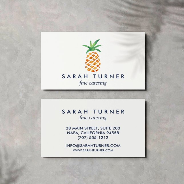 Pineapple Caterer Hospitality Business Card (Creator Uploaded)