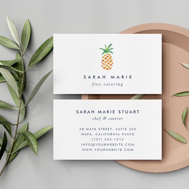 Pineapple Caterer Hospitality Business Card (Creator Uploaded)