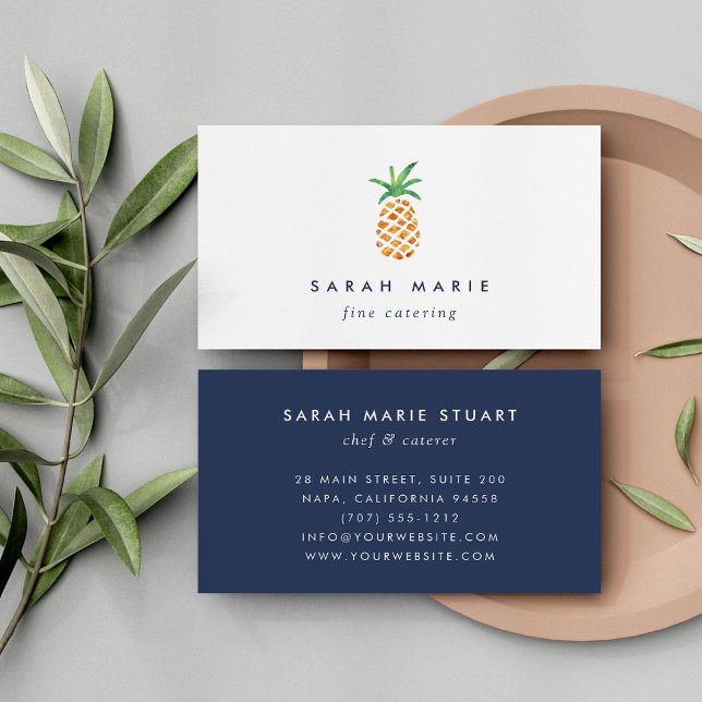 Pineapple Caterer Hospitality Business Card (Creator Uploaded)