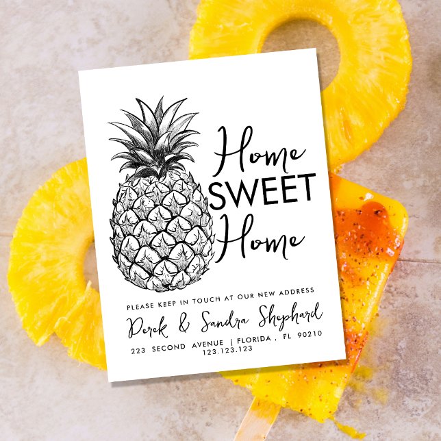 Pineapple Change of Address Postcard | Tropical Ne (Creator Uploaded)