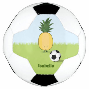 Pineapple Character with Name Soccer Ball