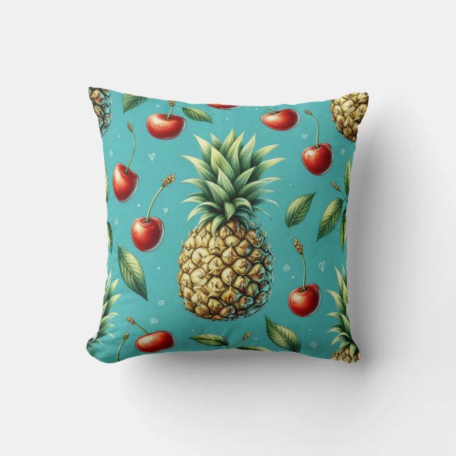 Pineapple Cherry Bliss Cushion (Front)