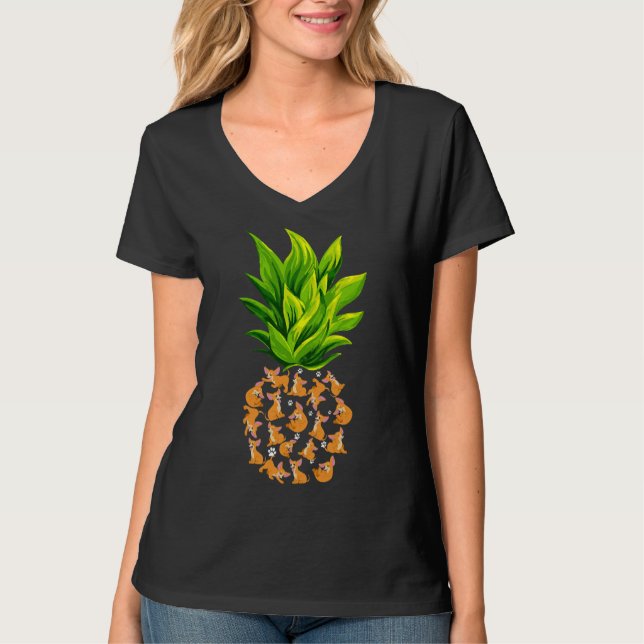 Pineapple Chihuahua T-Shirt (Front)