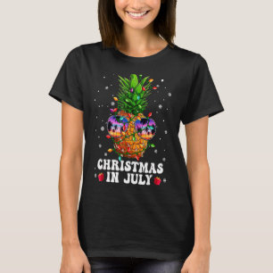 Pineapple Christmas In July Aloha Hawaii Beaches H T-Shirt
