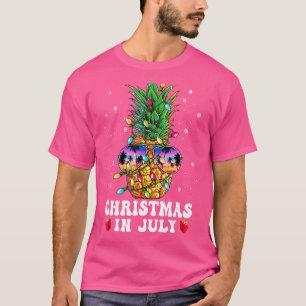 Pineapple Christmas In July Aloha Hawaii Beaches H T-Shirt