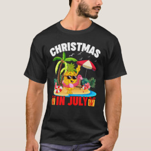 Pineapple Christmas In July Pineapple Summer Xmas T-Shirt