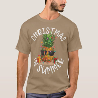 Pineapple Christmas in Summer family T-Shirt