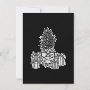Pineapple Christmas Lights, Women Mens Hawaiian Ch Invitation