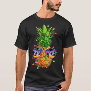 Pineapple Christmas Tree Aloha Hawaii Beaches Xmas T-Shirt