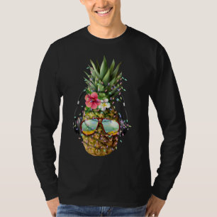 Pineapple Christmas Tree Lights Aloha Xmas Gifts S T-Shirt