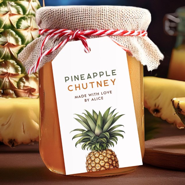 Pineapple chutney homemade preserve gift tags (Creator Uploaded)
