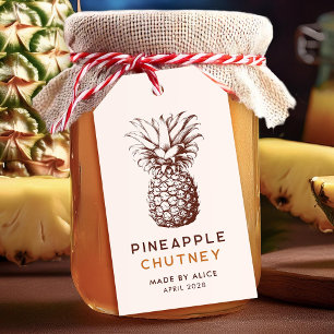 Pineapple chutney homemade preserve gift tags