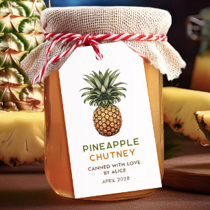 Pineapple chutney homemade preserve gift tags
