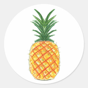 Pineapple Classic Round Sticker