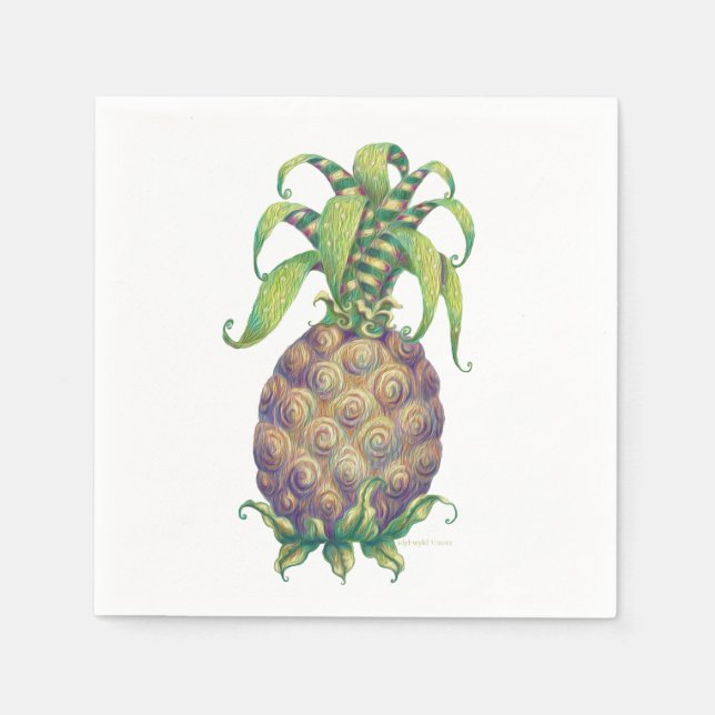 Pineapple Cocktail Napkins (Front)