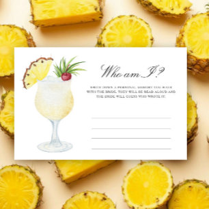 Pineapple Cocktail - Who am I bridal shower game Stationery