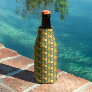 "Pineapple Coconut Bliss" Pattern Bottle Cooler