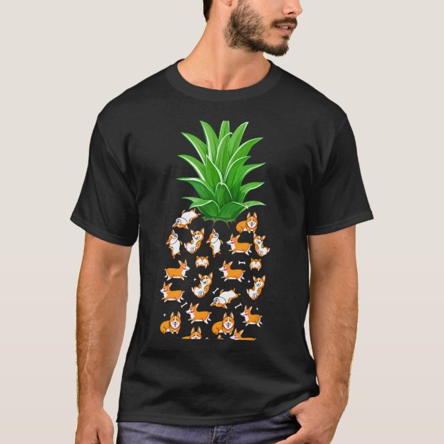 Pineapple Corgi  Birthday  For Corgi T-Shirt (Front)