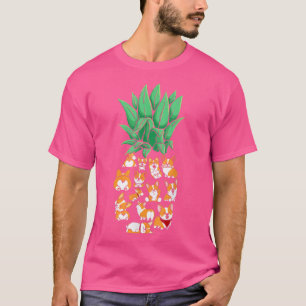 Pineapple Corgi Funny Tee For Corgi Lovers Summer 