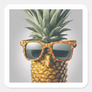Pineapple Craze  Square Sticker