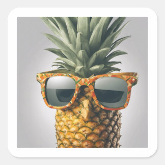 Pineapple Craze  Square Sticker