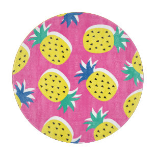 Pineapple Crazy Colours: Childish Pop-Art. Cutting Board