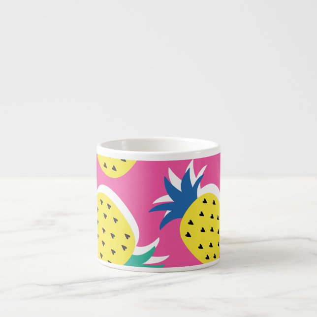 Pineapple Crazy Colours: Childish Pop-Art. Espresso Cup (Front)