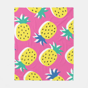 Pineapple Crazy Colours: Childish Pop-Art. Fleece Blanket
