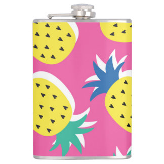 Pineapple Crazy Colours: Childish Pop-Art. Hip Flask