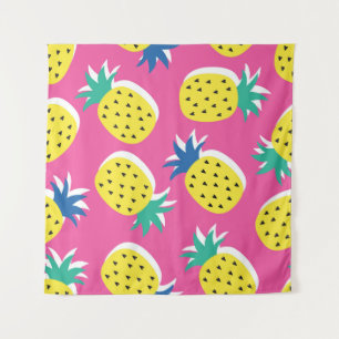 Pineapple Crazy Colours: Childish Pop-Art. Tapestry